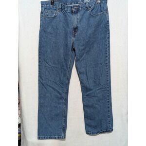 George Mens Regular Fit Jeans 38x30 Medium Wash Blue Denim Straight Leg GM08464